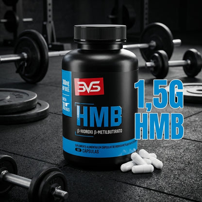 HMB 1500mg — concentração 1,5 g por dose (3 cápsulas)