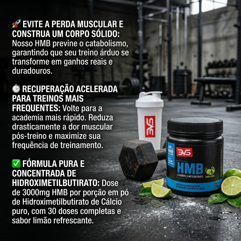 HMB 3000mg em Pó – Anticatabólico | 3VS