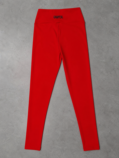Detalhe traseiro da Legging Cart3l 3VS vermelha