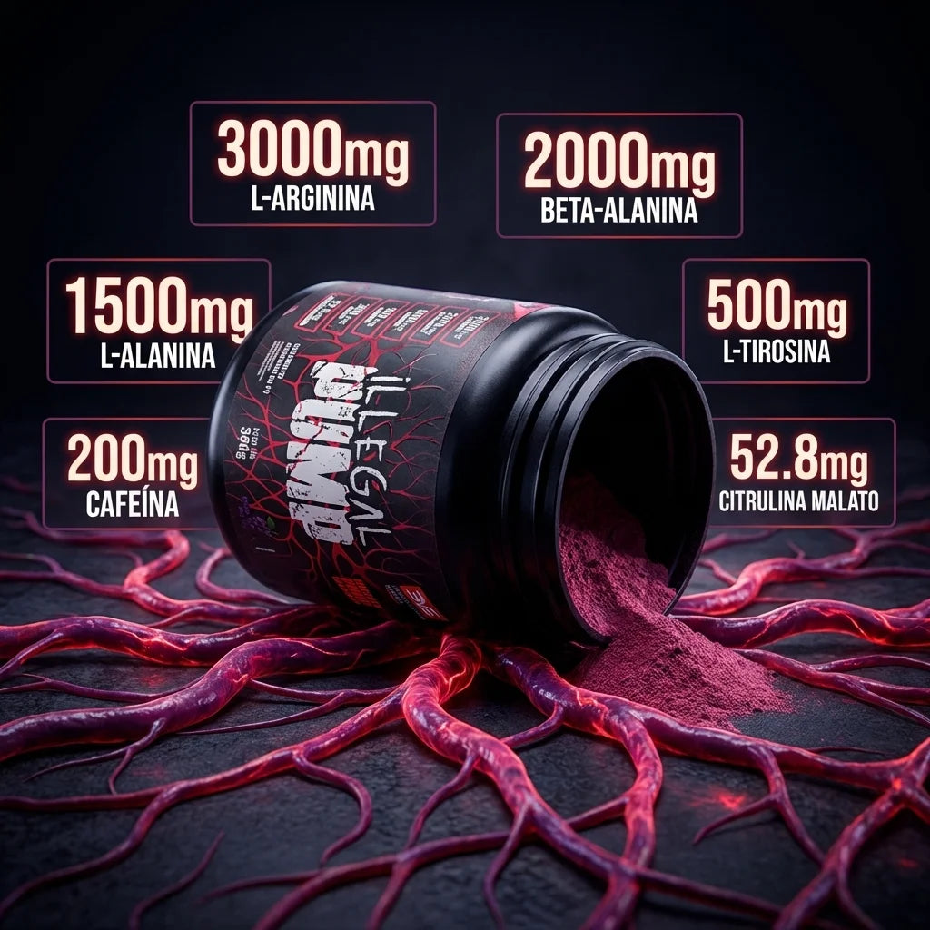 Illegal Pump (360g) - Pré-Treino Vasodilatador Brutal | 3VS Nutrition — imagem 3