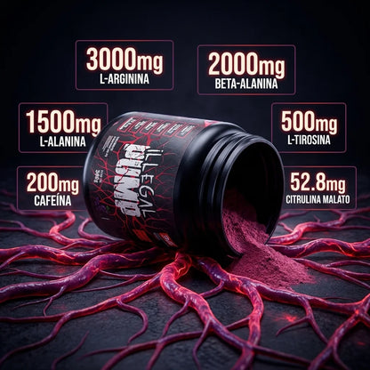 Illegal Pump (360g) - Pré-Treino Vasodilatador Brutal | 3VS Nutrition — imagem 3