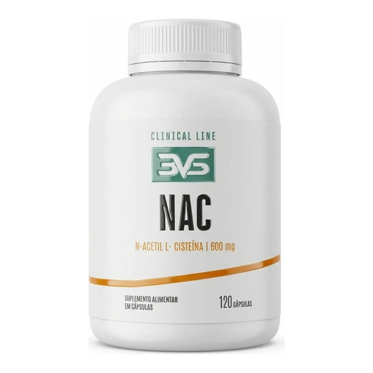 NAC (N-Acetil L-Cisteína) 600mg - 60 Cápsulas | 3VS Nutrition — 120 CAPS