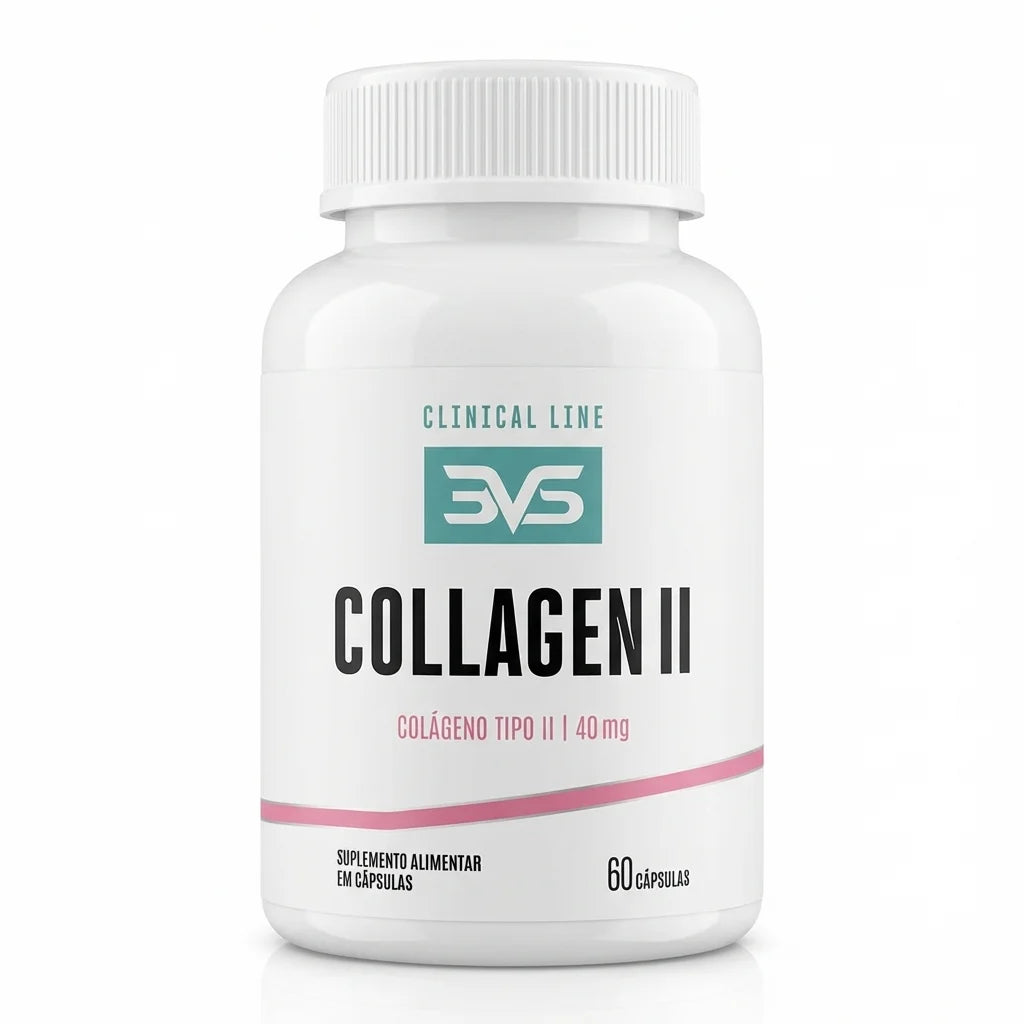 Colágeno Tipo II 40mg (Não Desnaturado) - 60 Cápsulas | 3VS Nutrition — 60 caps