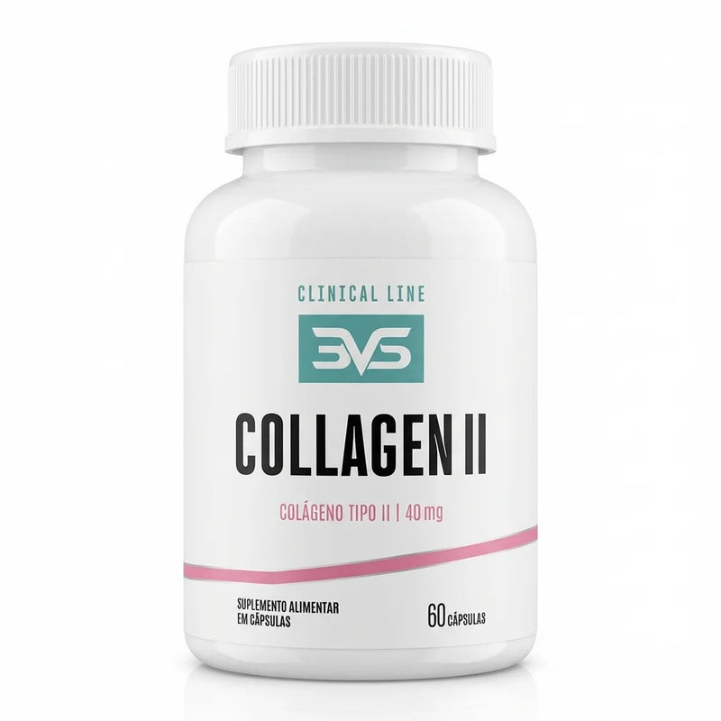 Colágeno Tipo II 40mg (Não Desnaturado) - 60 Cápsulas | 3VS Nutrition