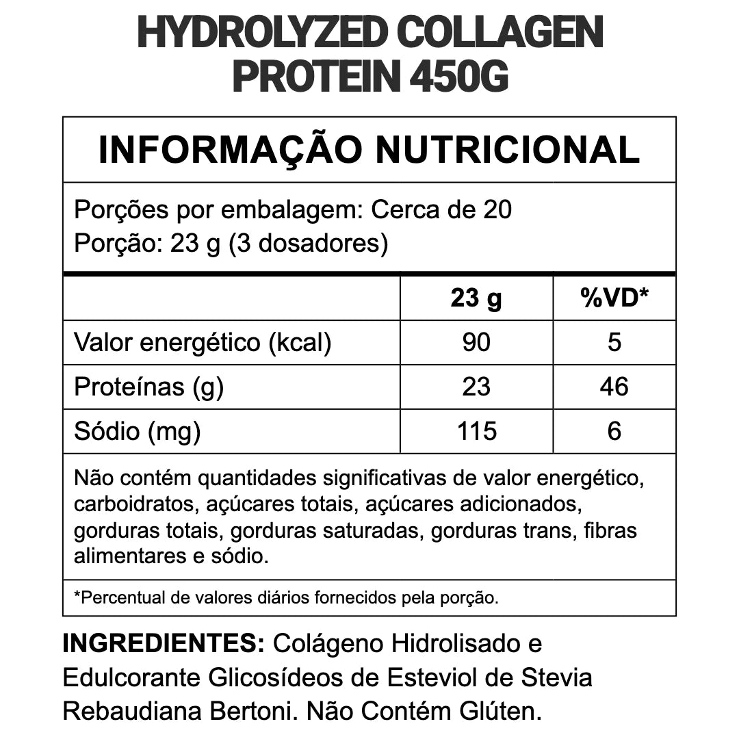 Hydrolyzed Collagen Protein (450g) | 3VS Nutrition — imagem 2
