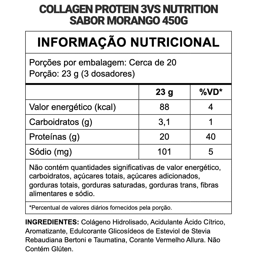 Hydrolyzed Collagen Protein (450g) | 3VS Nutrition — imagem 14
