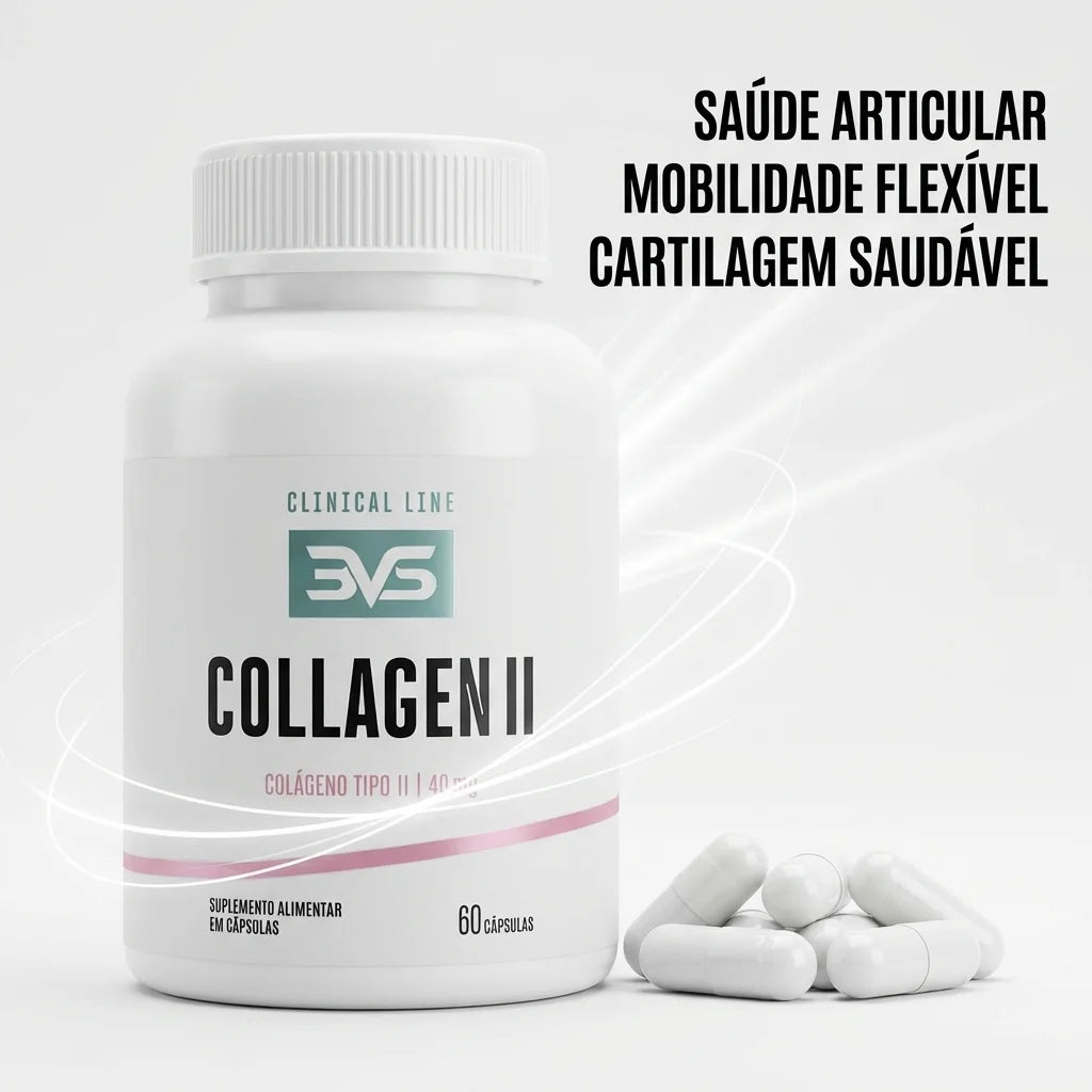 Colágeno Tipo II 40mg (Não Desnaturado) - 60 Cápsulas | 3VS Nutrition — imagem 3