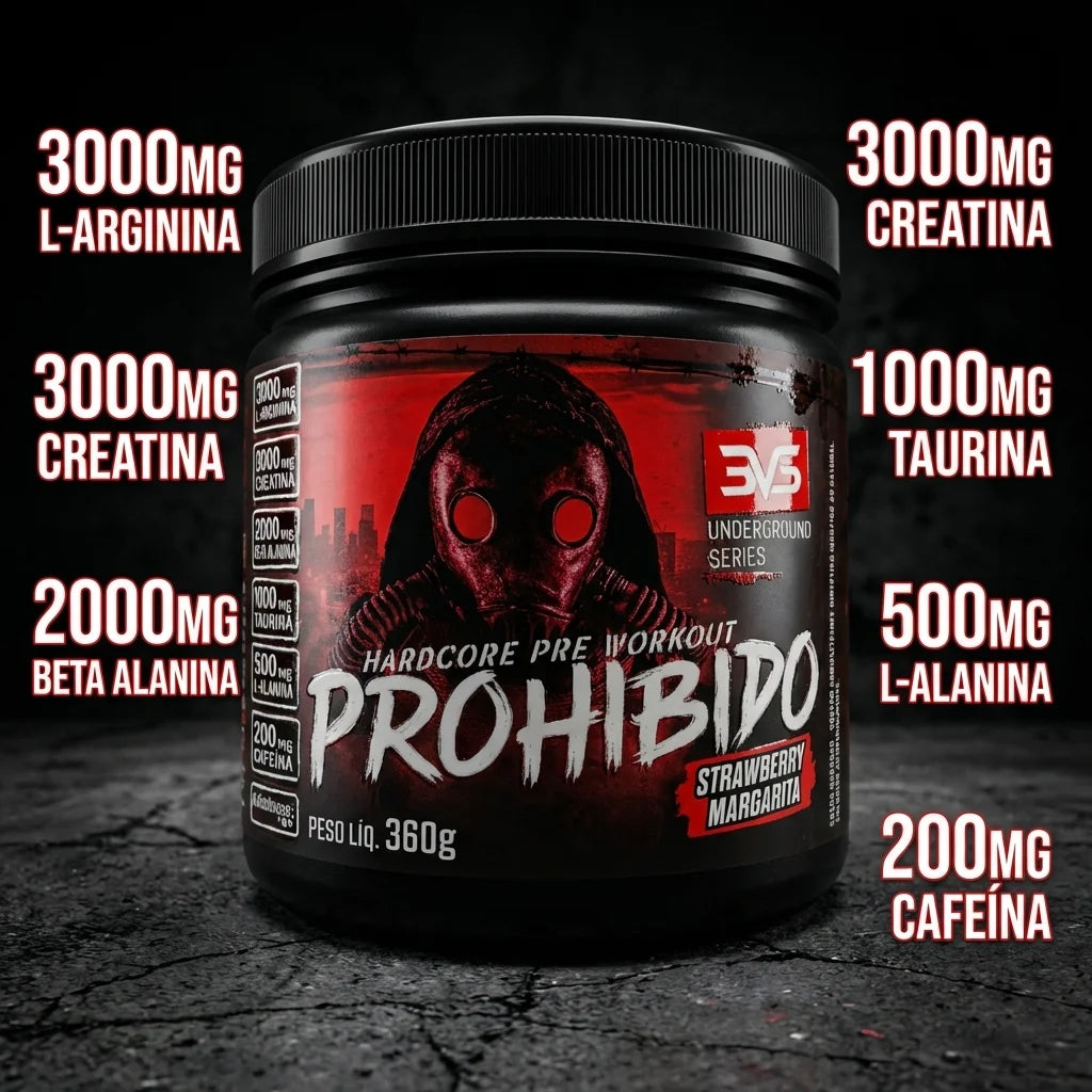 Pré-Treino Prohibido Hardcore - 360g | 3VS Nutrition — imagem 3