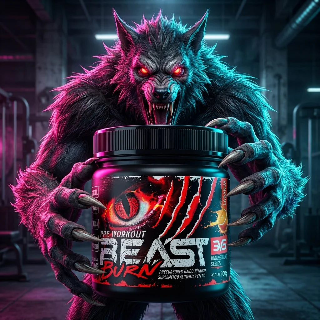Pré-Treino Beast Burn Laranja 300g - 50 Doses | 3VS Nutrition — imagem 4