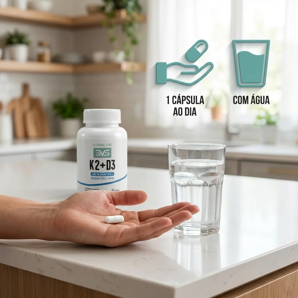 Vitamina K2+D3 com Colágeno Tipo II - 60 Cápsulas | 3VS Nutrition — imagem 4