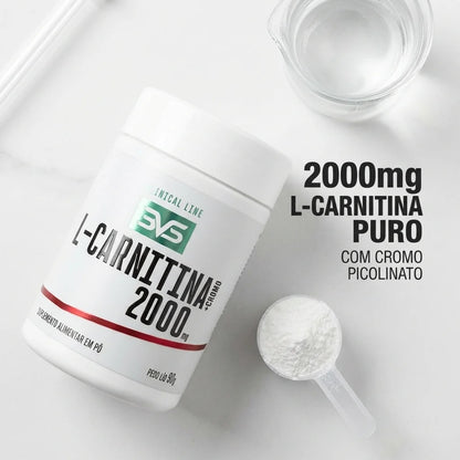 L-Carnitina 2000mg com Cromo em Pó 90g