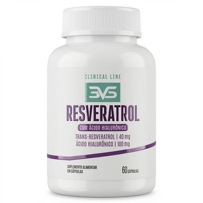 Resveratrol com Ácido Hialurônico 60 Cápsulas
