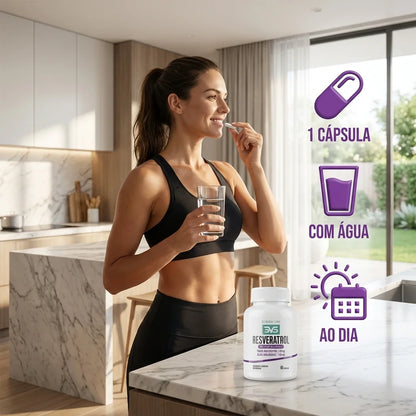 Resveratrol com Ácido Hialurônico - 60 Cápsulas | 3VS Nutrition — imagem 3