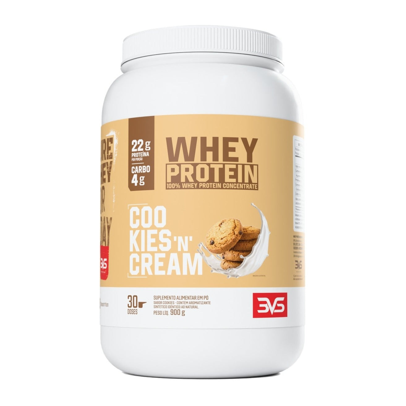 Whey Protein Concentrado 900g sabor Cookies 'N Cream — 3VS Nutrition