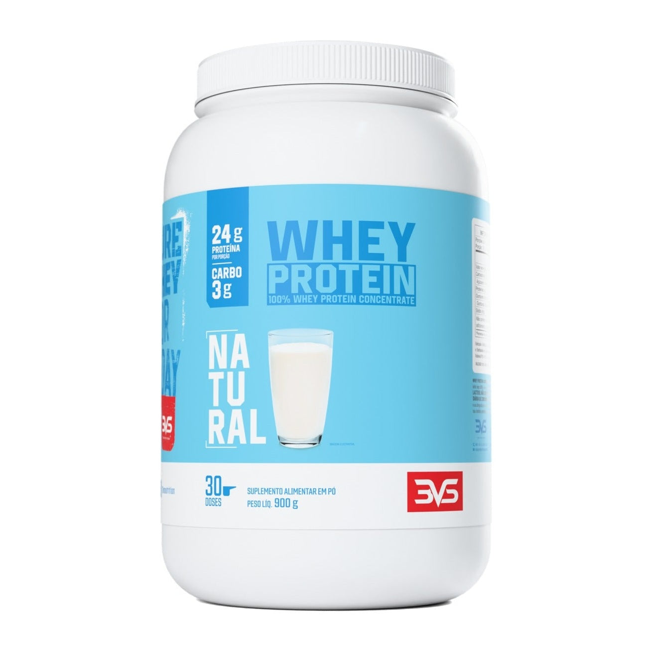 Whey Protein Concentrado 900g sabor Natural — 3VS Nutrition