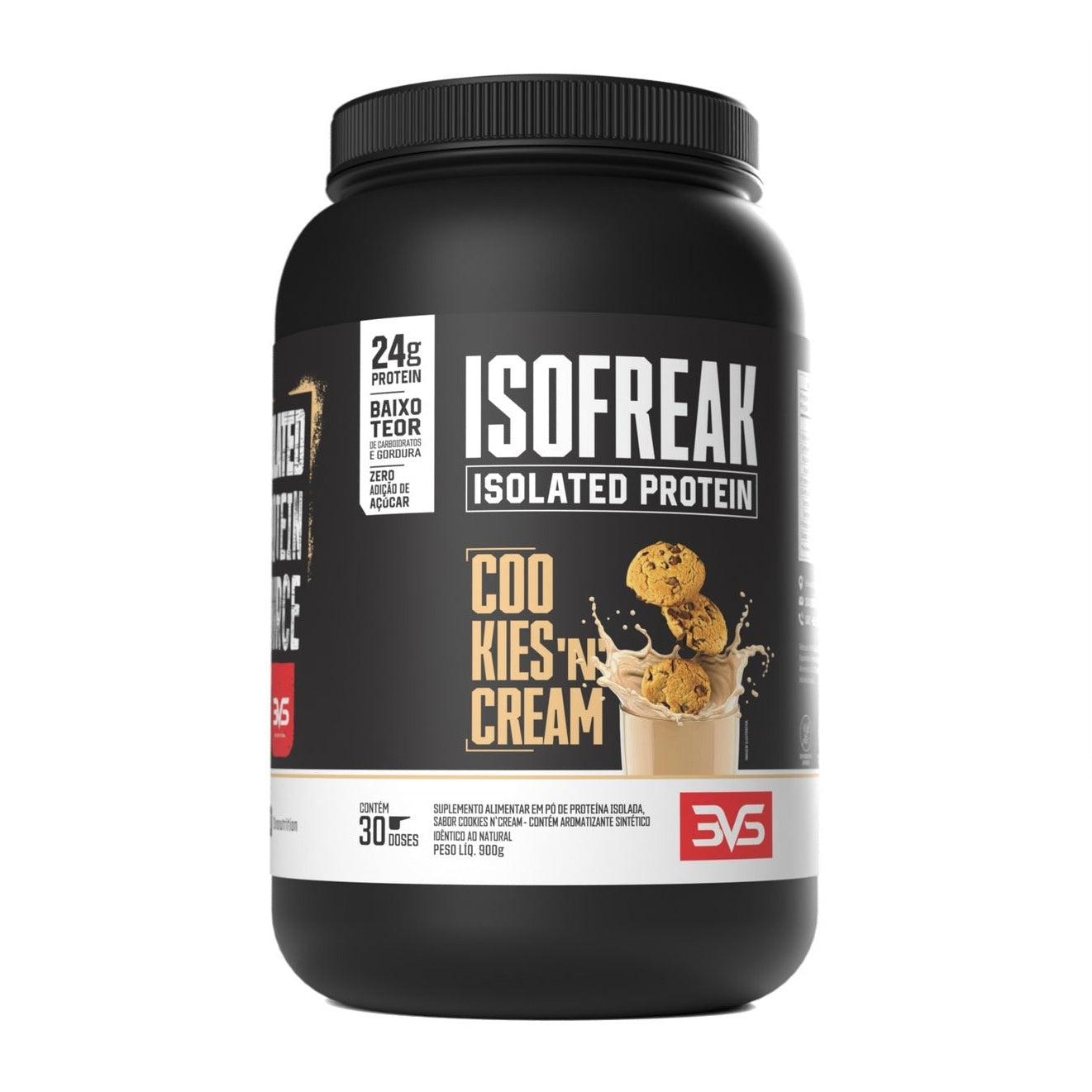 Isofreak Proteína Isolada 900g sabor Cookies — 3VS Nutrition