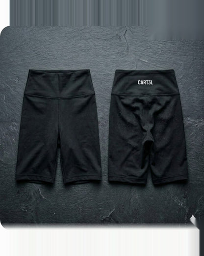 Shorts Cart3l 3VS preto · flatlay frente e costas mostrando logo