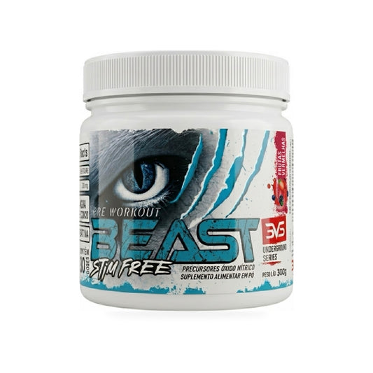 Pré-Treino Beast Stim Free Frutas Vermelhas 300g