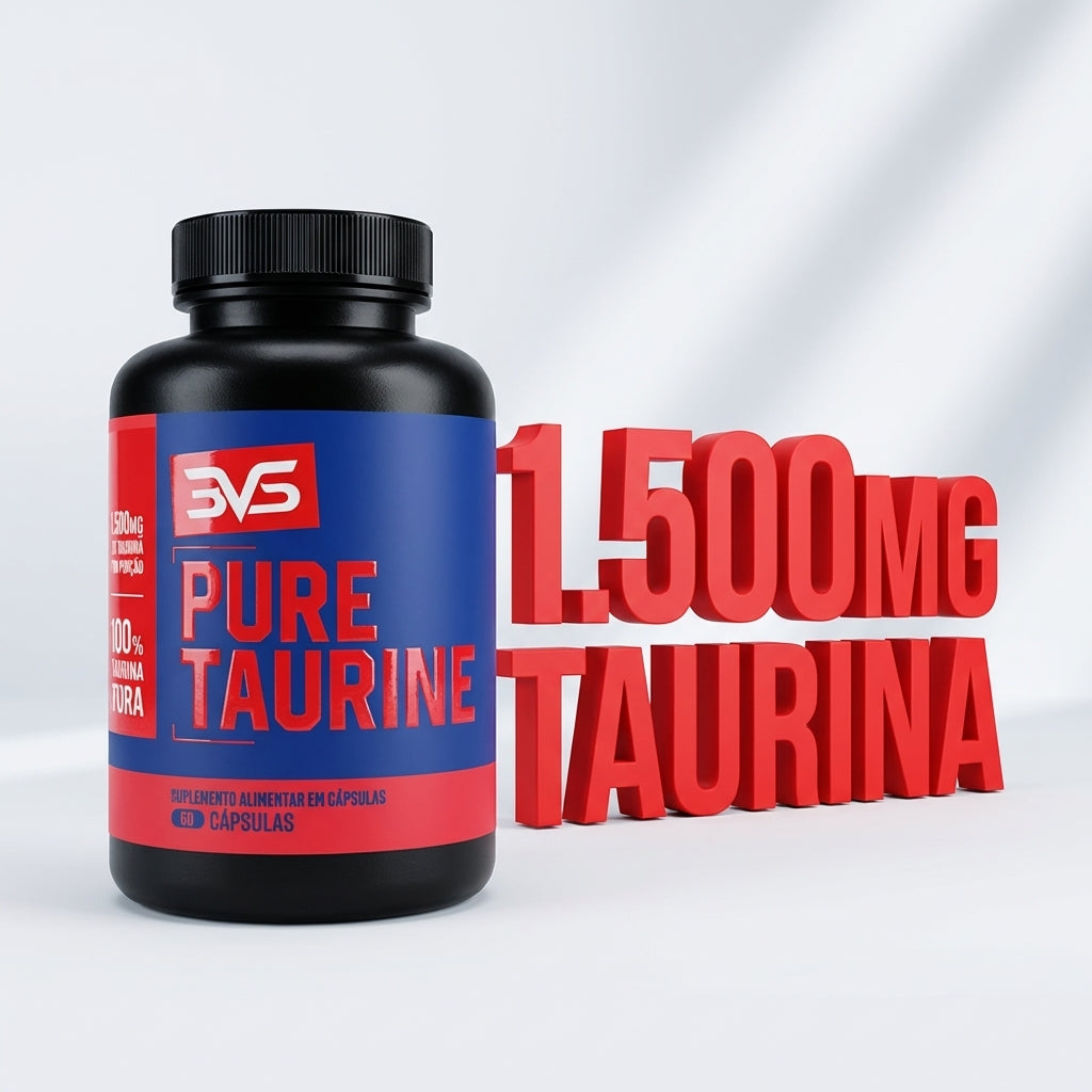 Taurina Pure — 1.500 mg por dose (2 cápsulas)