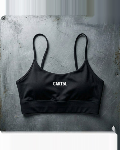 Top Cart3l 3VS preto · flatlay em metal industrial escovado