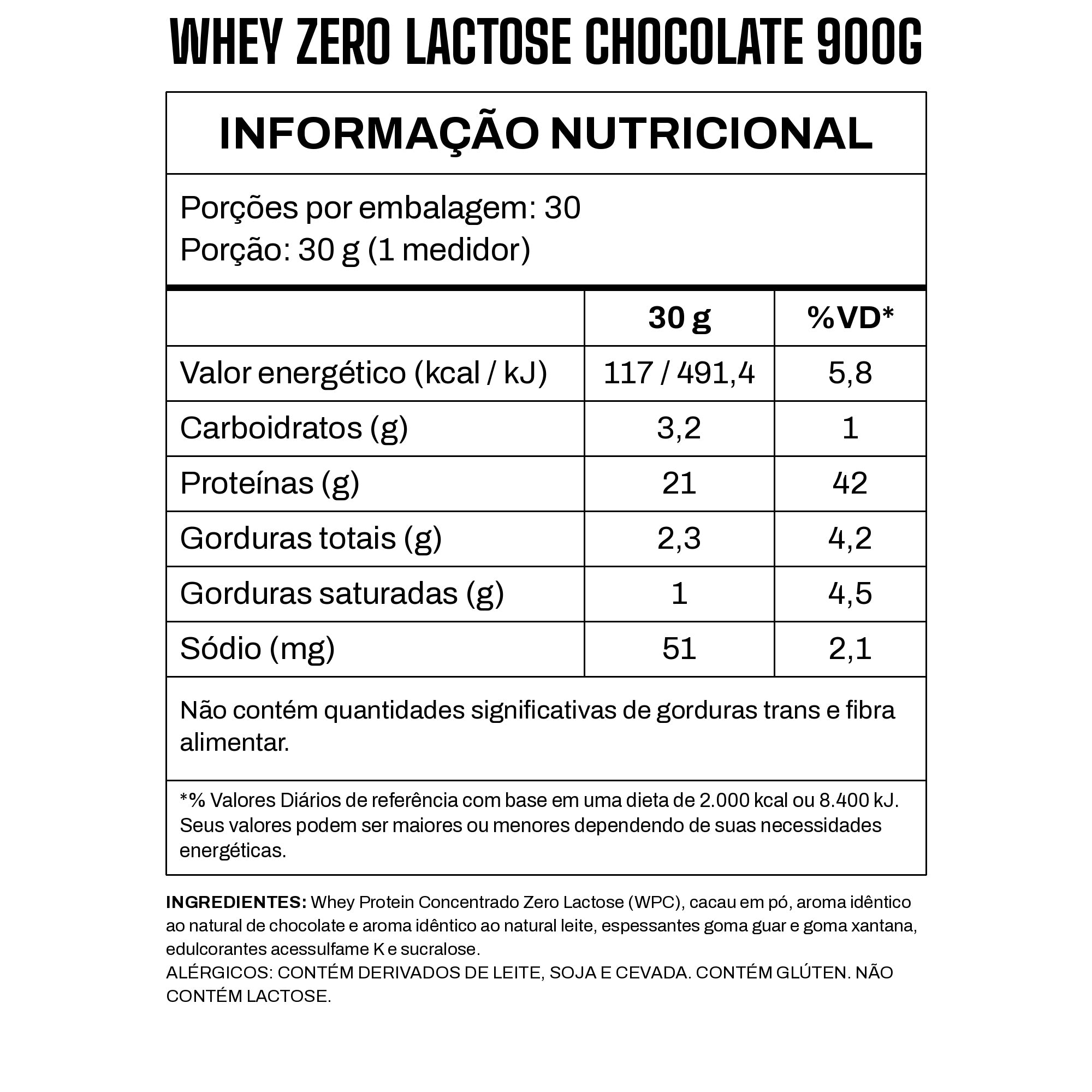 Whey Protein Sem Lactose Zero 900g | 3VS
