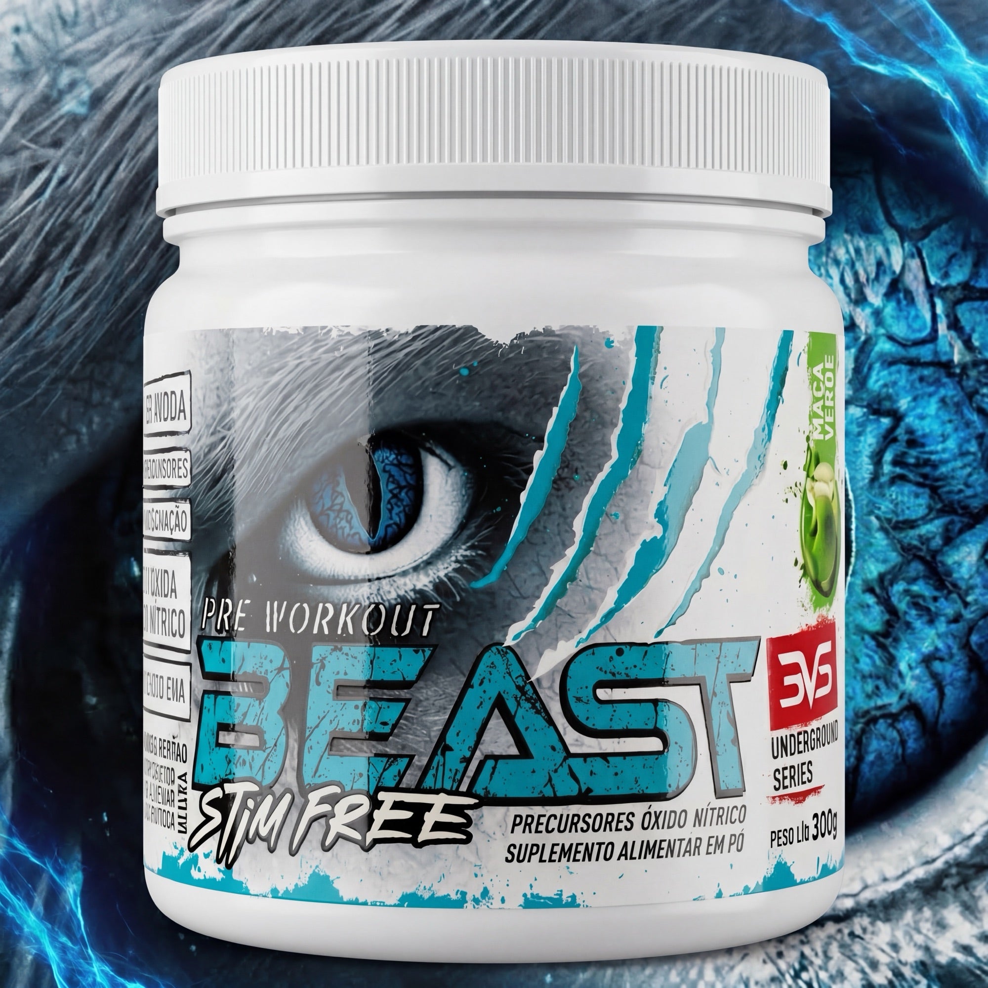Beast Stim Free Pré-Treino Sem Cafeína 300g · 30 doses