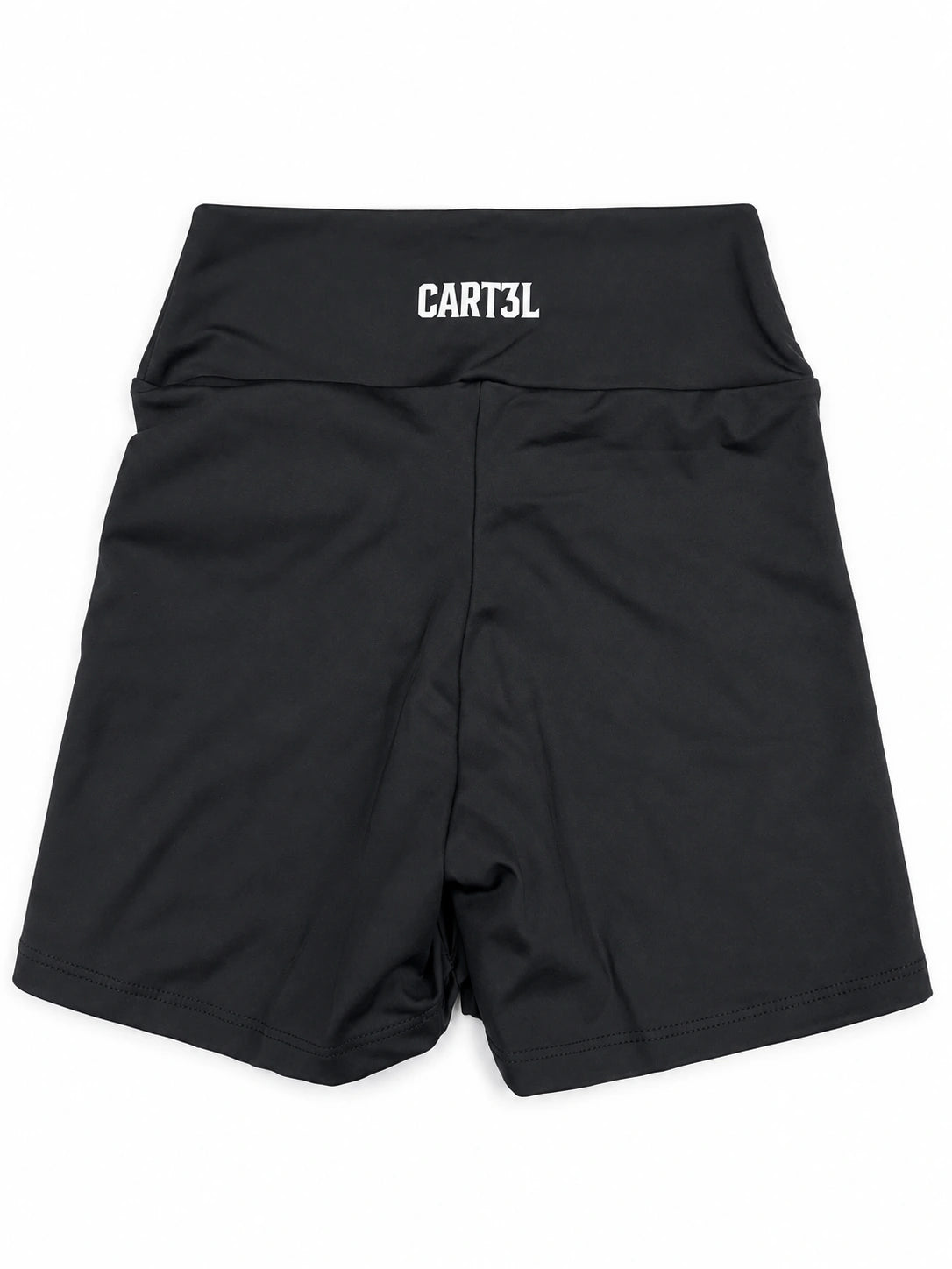 Shorts Cart3l preto, vista traseira, logo branco