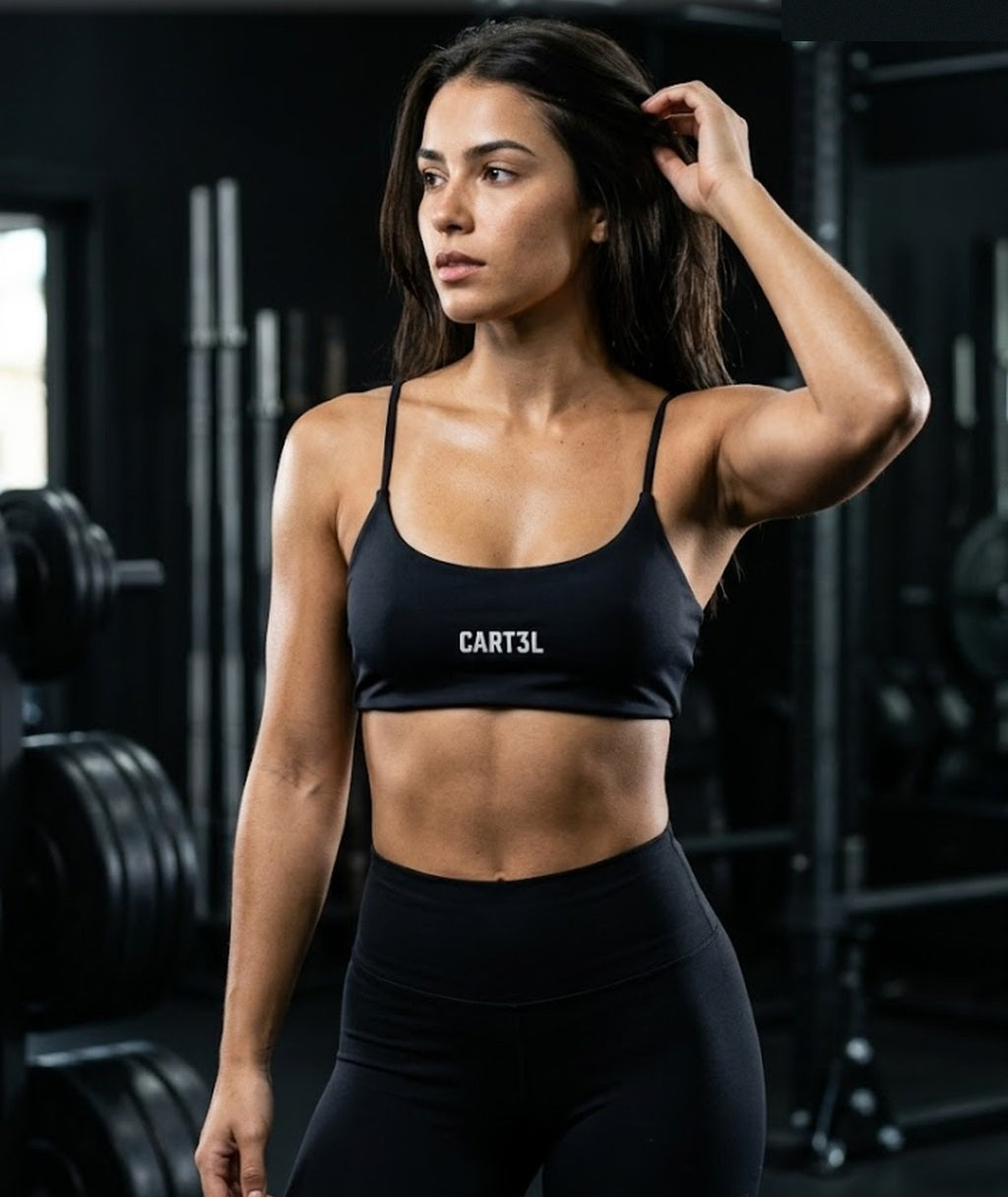 Top que veste o treino.