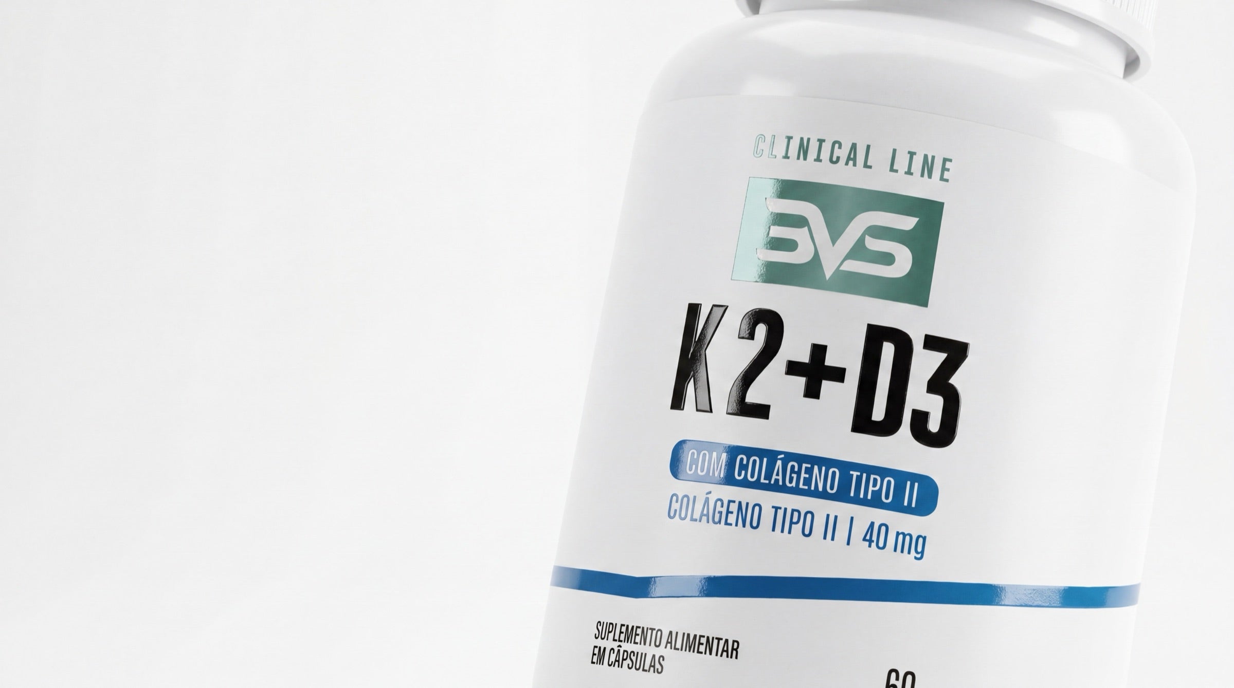 K2+D3 com Colágeno Tipo II 60 Cápsulas — 3VS Nutrition