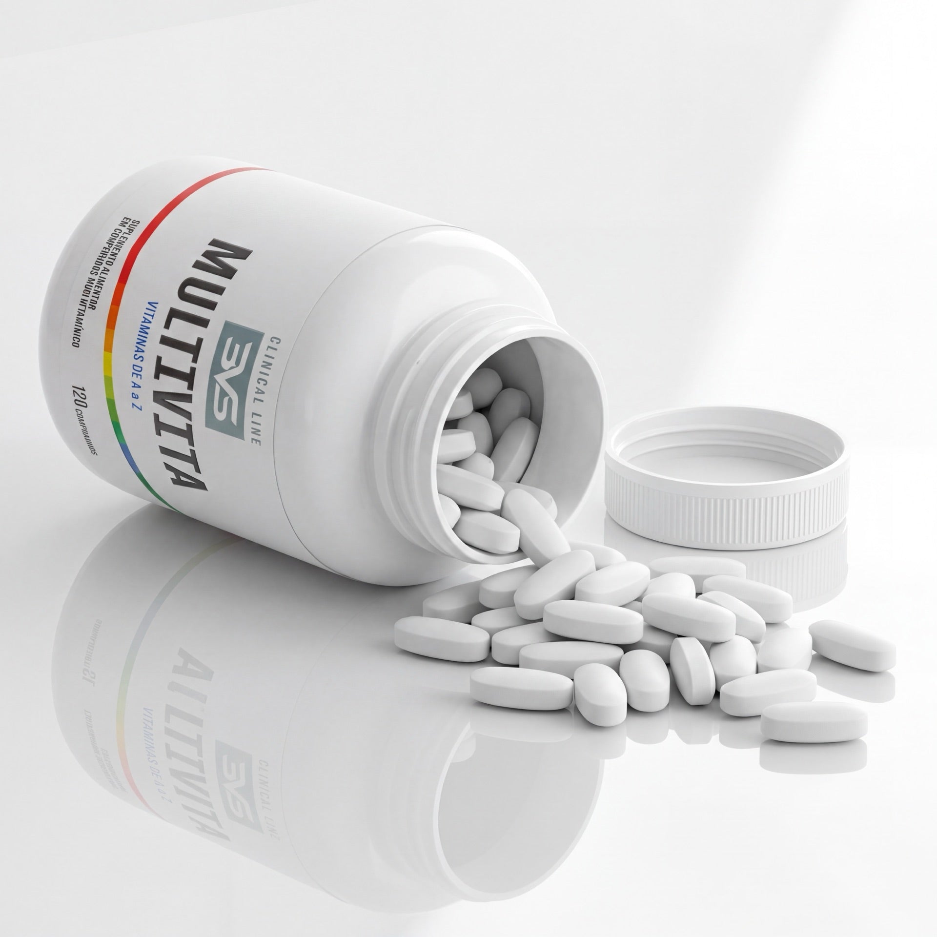 Multivita A–Z 3VS Clinical · 13 vitaminas + 7 minerais por comprimido, 120 comprimidos