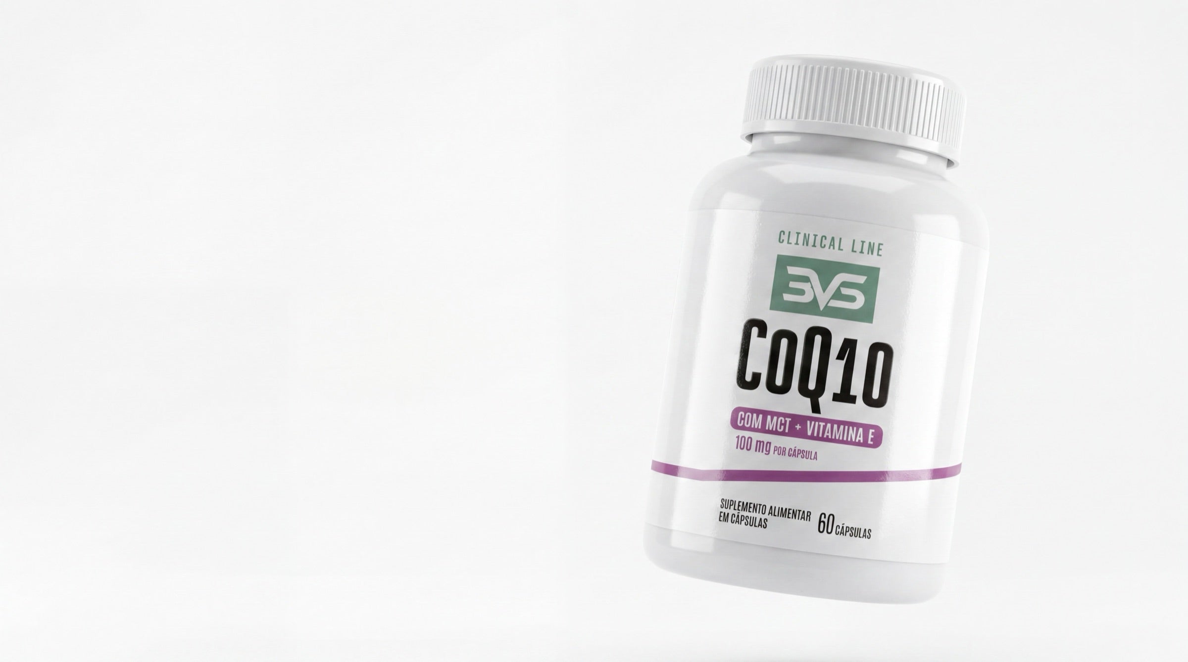 CoQ10 com MCT e Vitamina E 60 Cápsulas — 3VS Nutrition
