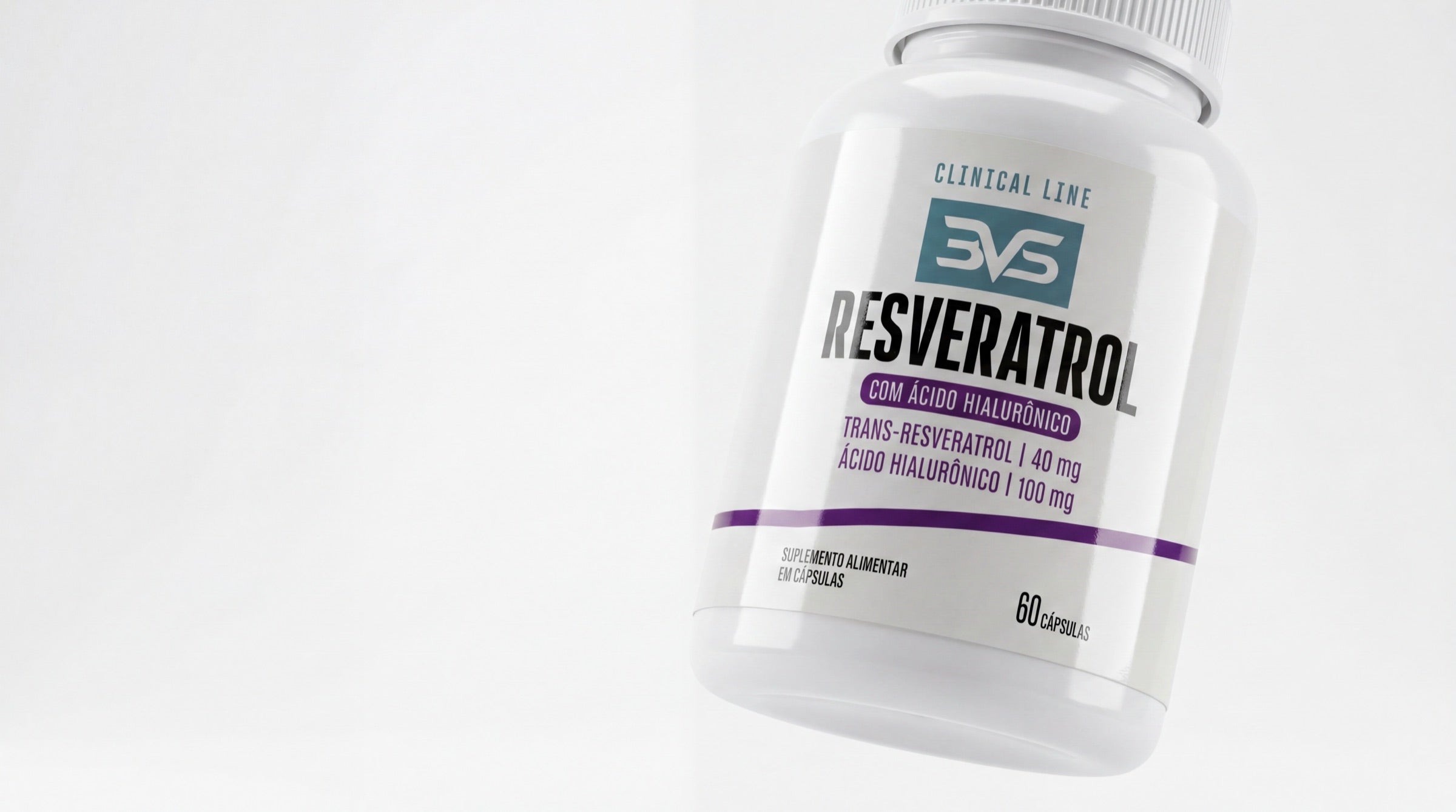 Resveratrol com Ácido Hialurônico 60 Cápsulas — 3VS Nutrition