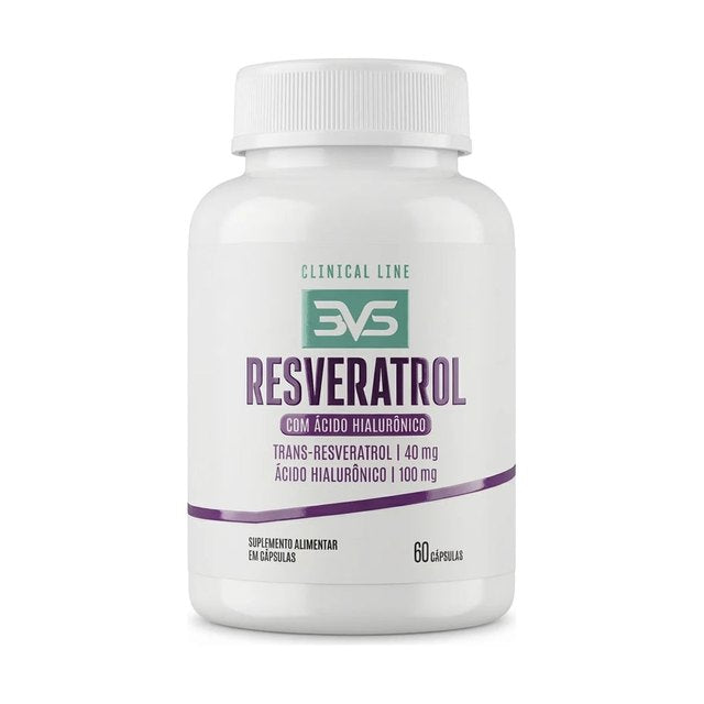 Resveratrol com Ácido Hialurônico 60 Cápsulas