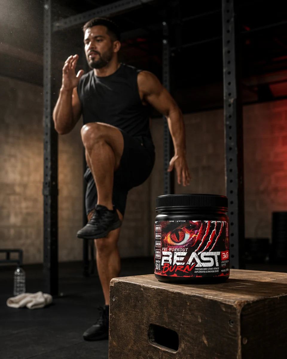 Atleta treinando com Pré-Treino Beast Burn 3VS