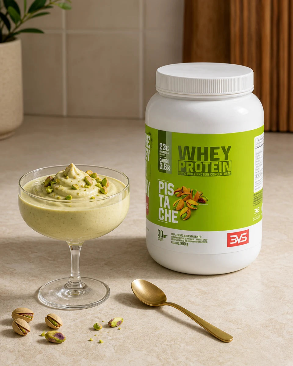 Sobremesa de pistache com Whey Protein Concentrado Pistache 3VS