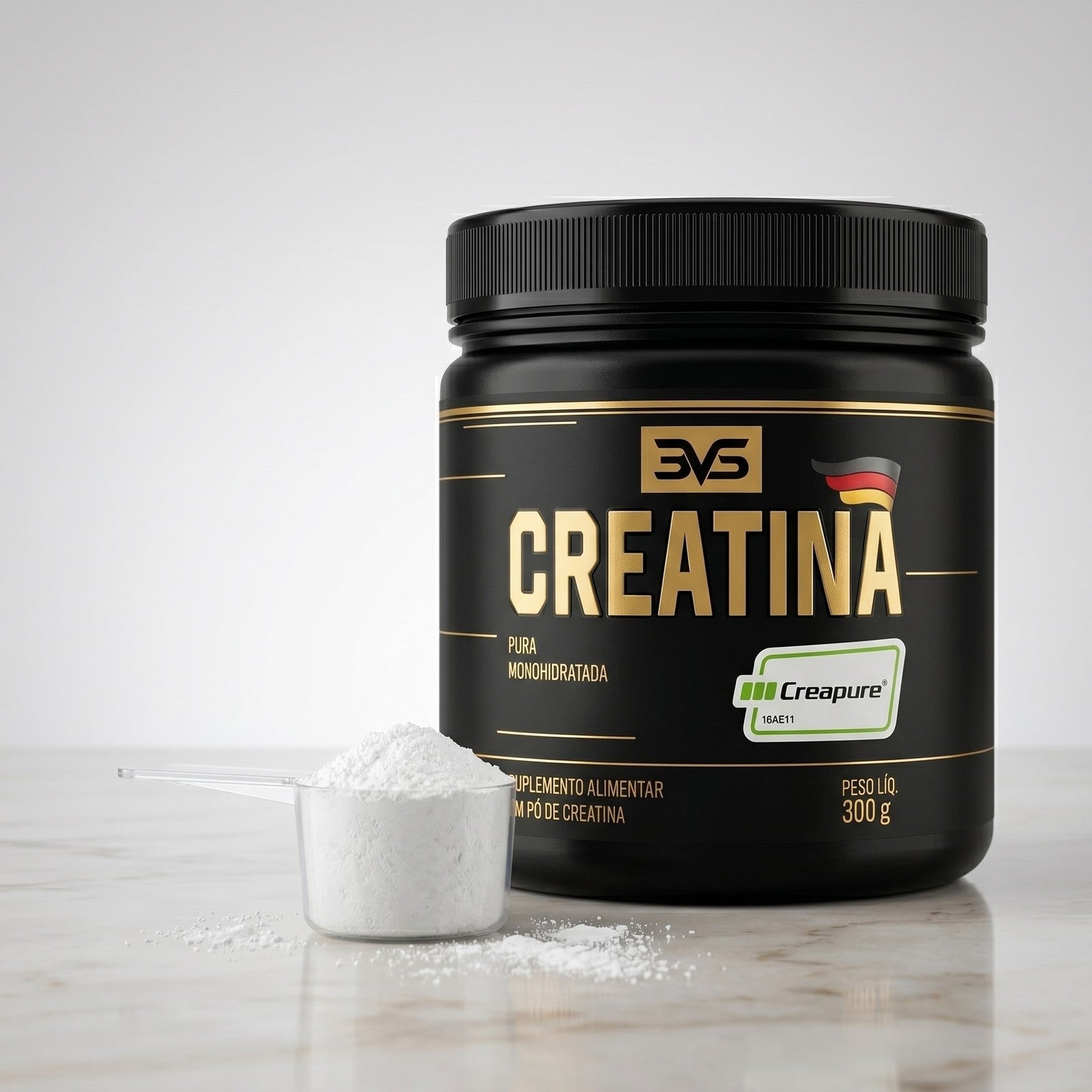 Creatina Monohidratada 3VS · 3g por dose · 150g / 300g / 500g Pouch · notificação Anvisa · lote rastreável