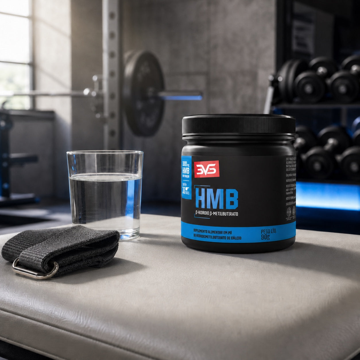 HMB em Pó 3VS Nutrition · 3g por dose · 120g · 30 doses · 2 sabores · notificação Anvisa