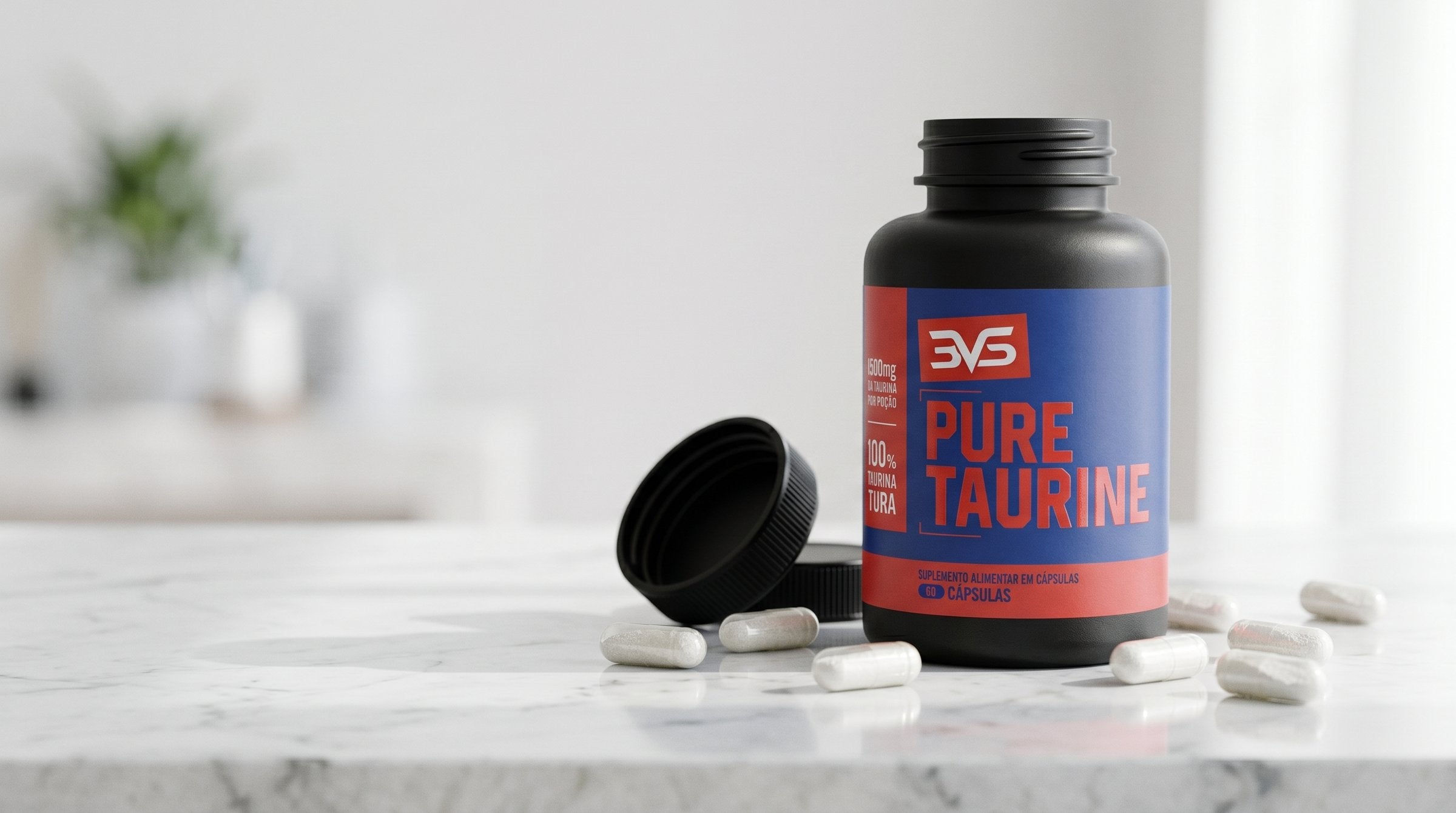 Taurina Pure 1500mg – 60 Cápsulas — 3VS Nutrition