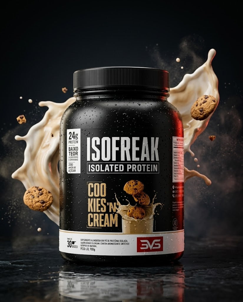 ISOFREAK Isolated Protein Cookies 'n Cream 900g — proteína isolada 3VS
