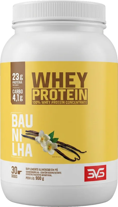100% Whey Protein Concentrado Baunilha 900g 3VS