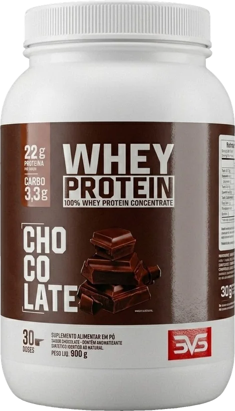 100% Whey Protein Concentrado Chocolate 900g 3VS