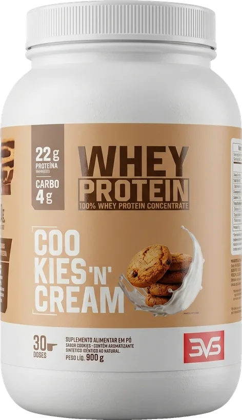 100% Whey Protein Concentrado Cookies 'n Cream 900g 3VS
