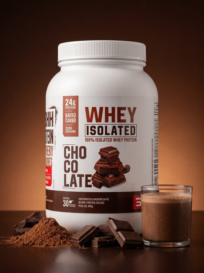 100% Whey Protein Isolado 3VS CHOCOLATE — proteína isolada adoçada com estévia